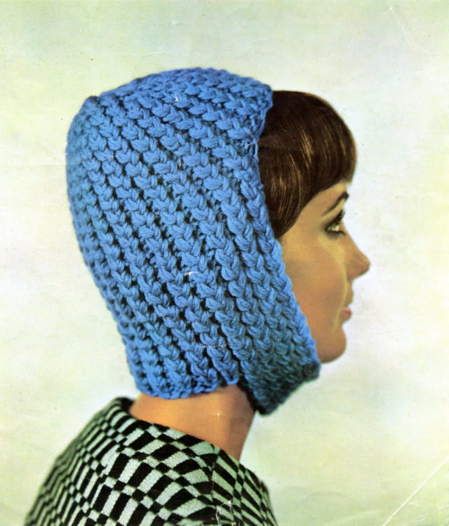 Some Amazing Knitted Helmet designs from the 1970s