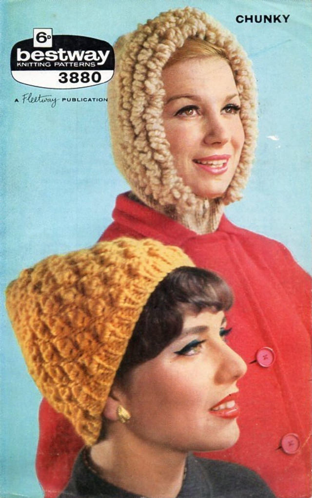 Some Amazing Knitted Helmet designs from the 1970s