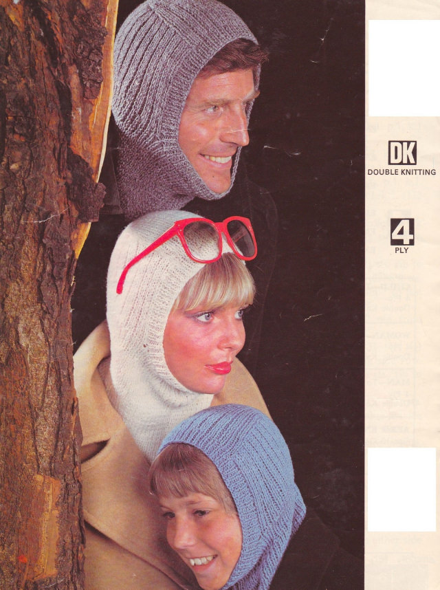 Some Amazing Knitted Helmet designs from the 1970s