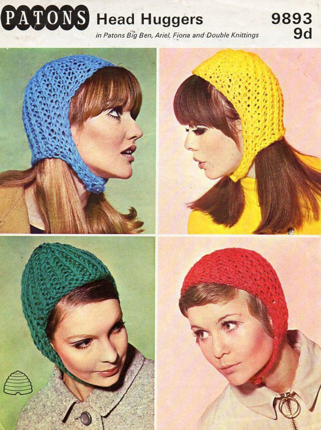 Some Amazing Knitted Helmet designs from the 1970s