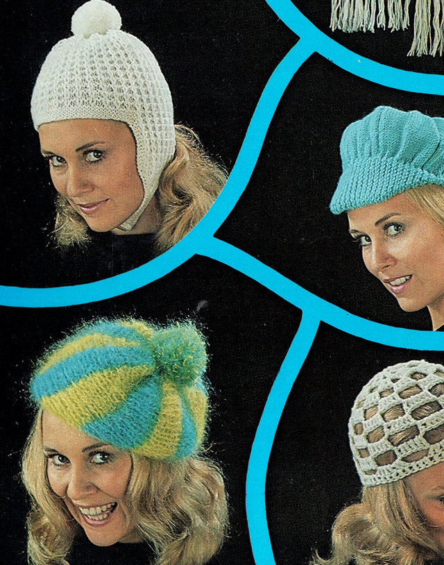 Some Amazing Knitted Helmet designs from the 1970s