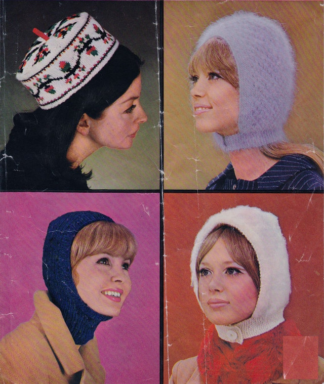 Some Amazing Knitted Helmet designs from the 1970s