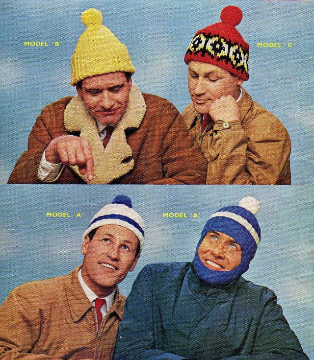 Some Amazing Knitted Helmet designs from the 1970s