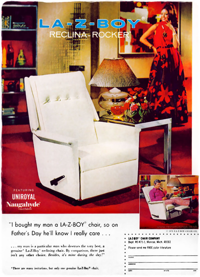 Beautiful Vintage Ads of La-Z-Boy Recliners from the 1970s