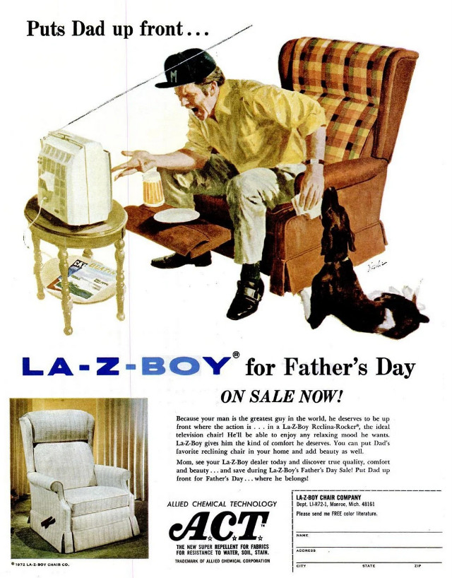 Beautiful Vintage Ads of La-Z-Boy Recliners from the 1970s