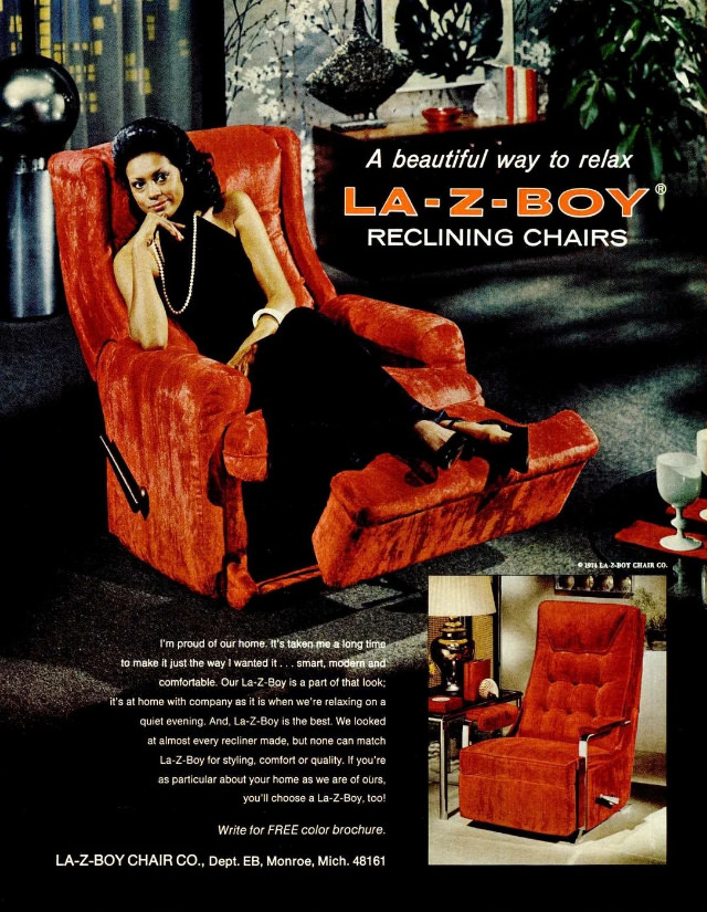 Beautiful Vintage Ads of La-Z-Boy Recliners from the 1970s