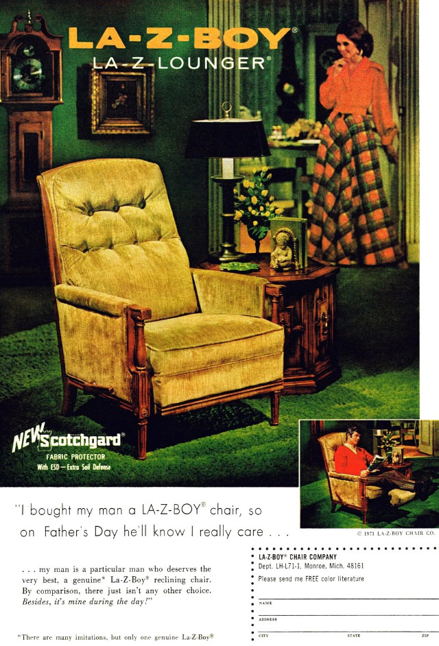 Beautiful Vintage Ads of La-Z-Boy Recliners from the 1970s