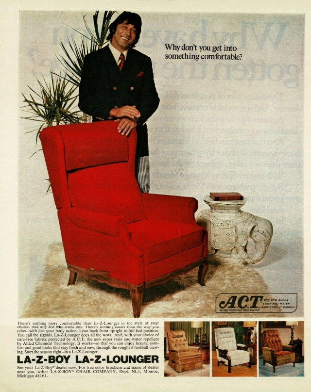 Beautiful Vintage Ads of La-Z-Boy Recliners from the 1970s