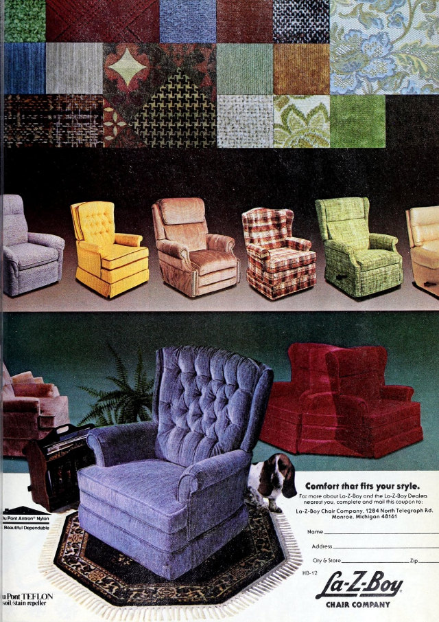 Beautiful Vintage Ads of La-Z-Boy Recliners from the 1970s