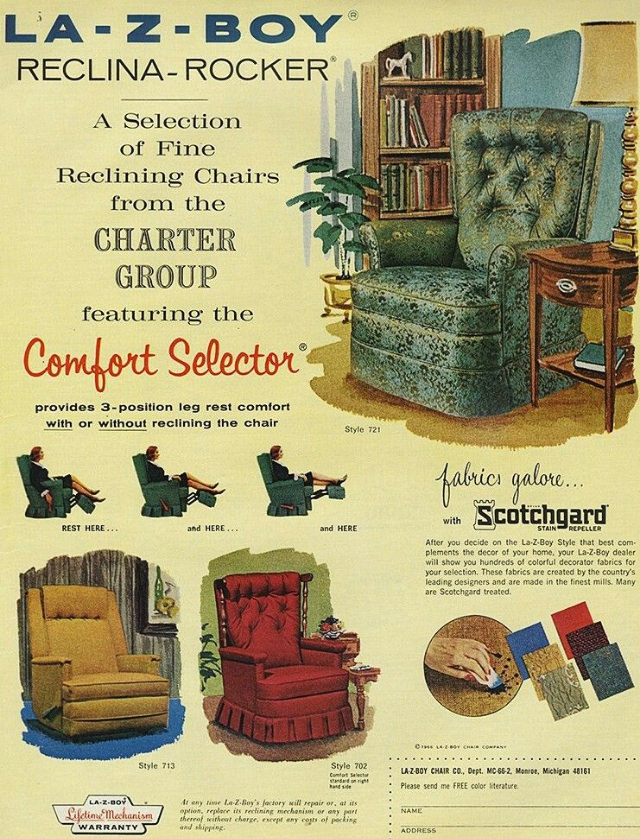 Beautiful Vintage Ads of La-Z-Boy Recliners from the 1970s