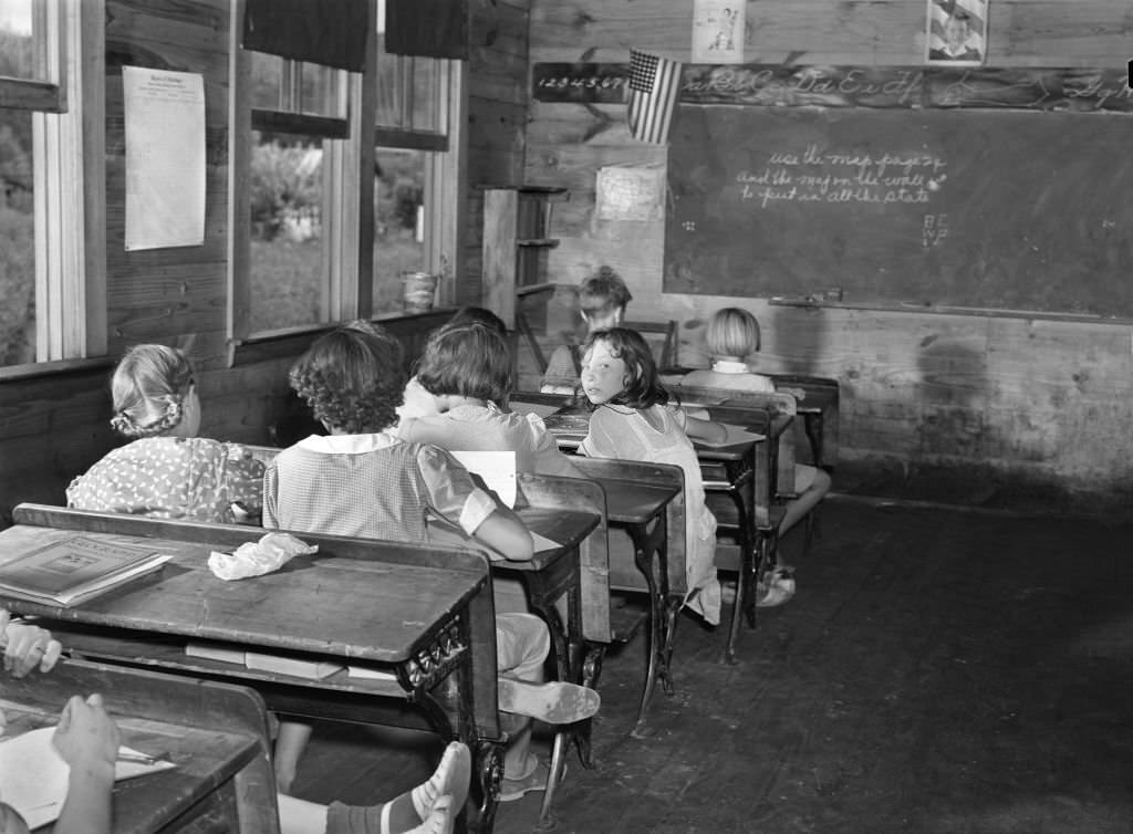 Students in Overcrowded Rural School, Morehead, Kentucky, August 1940