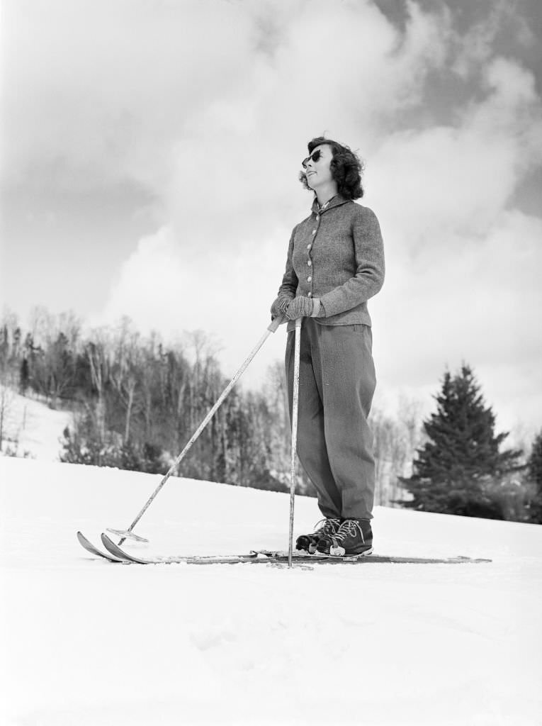 Skier, near Franconia, New Hampshire, March 1940