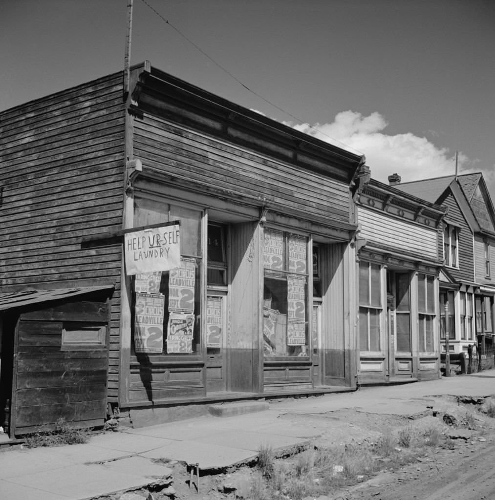 Abandoned Stores in Old Mining Town, Leadville, Colorado, September 1941