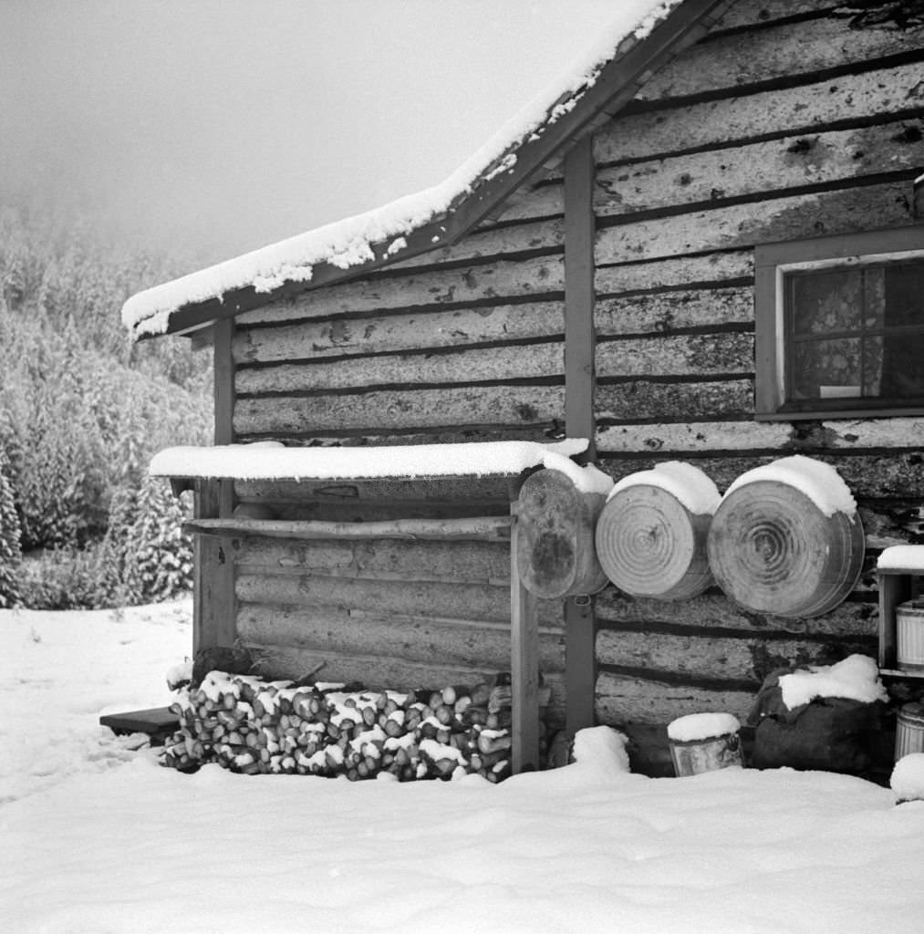 Ranch House after early Fall Blizzard, near Aspen, Colorado, September 1941
