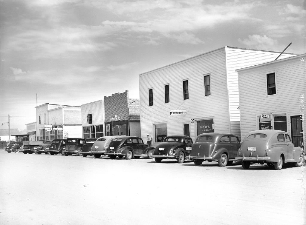 Main Street, Froid, Montana, August 1941