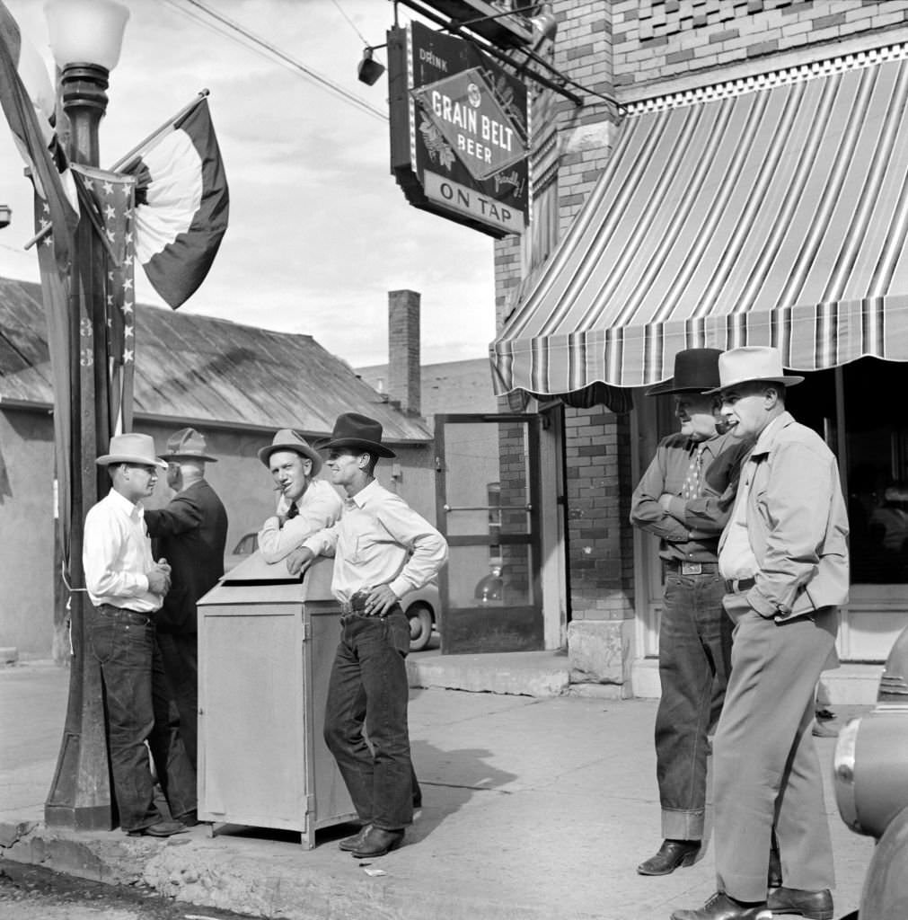 Stockmen on Street Corner, Sheridan, Wyoming, August 1941