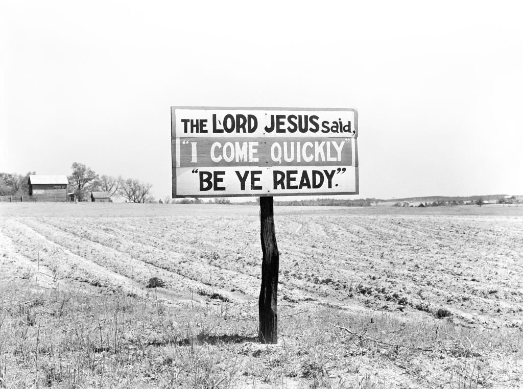 Religious Sign along Highway, Georgia, 1939