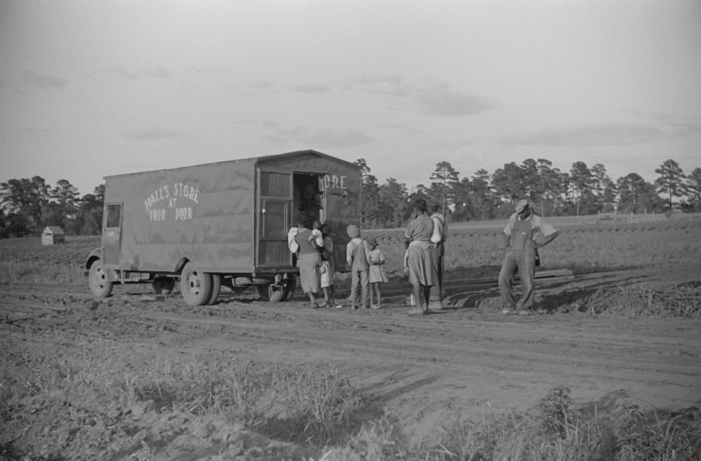 Rolling Store Selling Goods in Rural Community, near Montezuma, Georgia, 1939