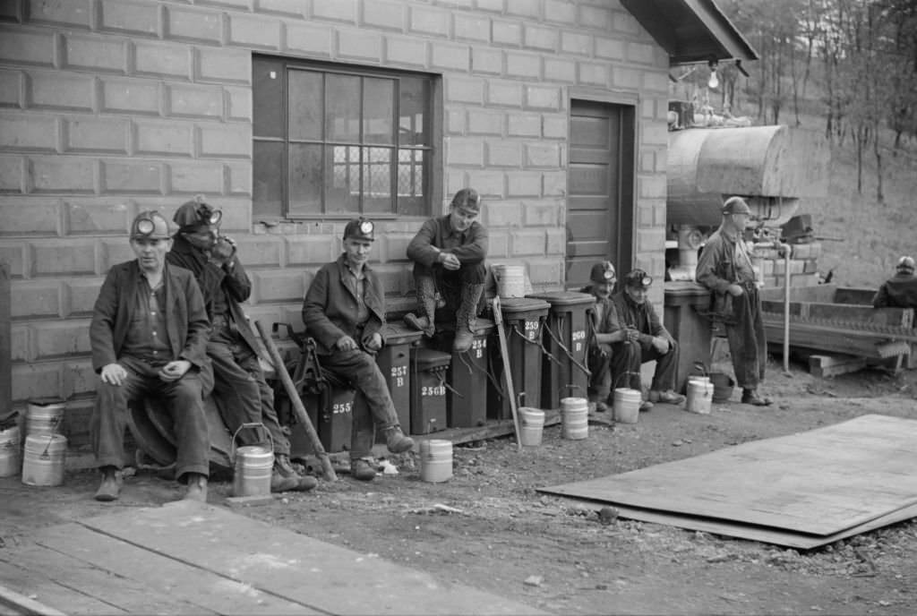 Coal Miners on Lunch Break, Maidsville, West Virginia, 1939