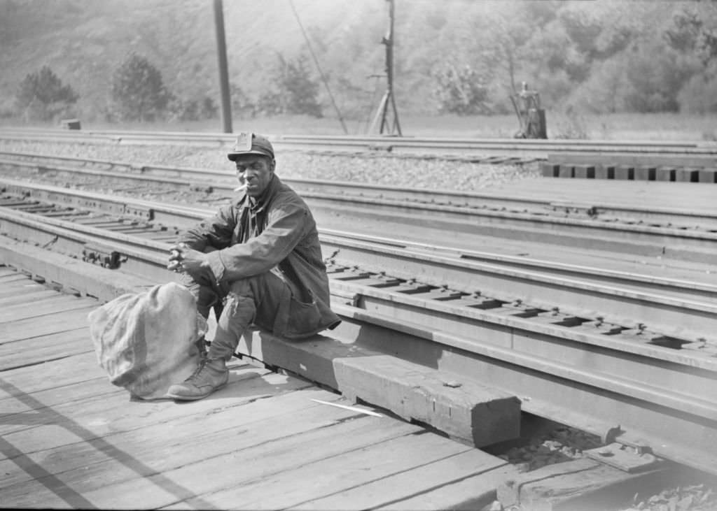 Coal Miner Waiting to go Home, Caples, West Virginia, 1939