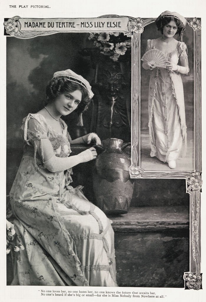 Lily Elsie as Madame du Tertre in "The Little Michus", featured in "The Play Pictorial", 1905