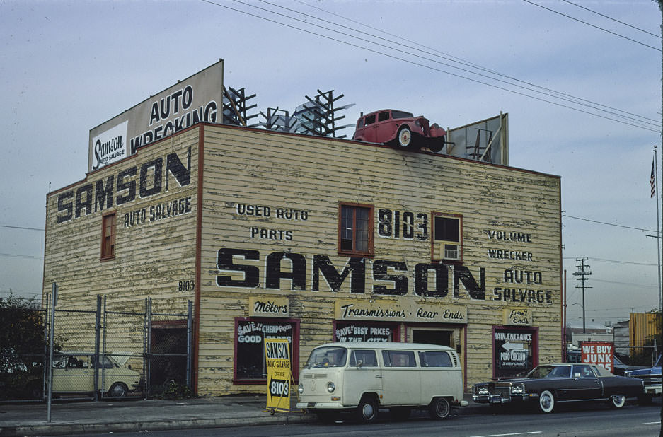Samson Auto Salvage, 8103 S. Alameda, Los Angeles, California, 1977