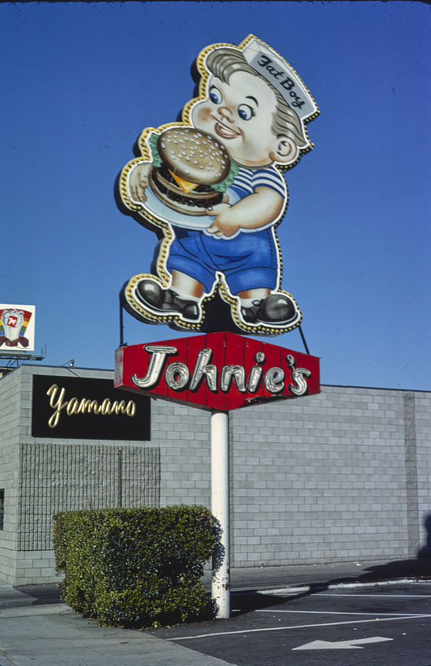 Johnnie's Fat Boy sign, Los Angeles, California, 1979