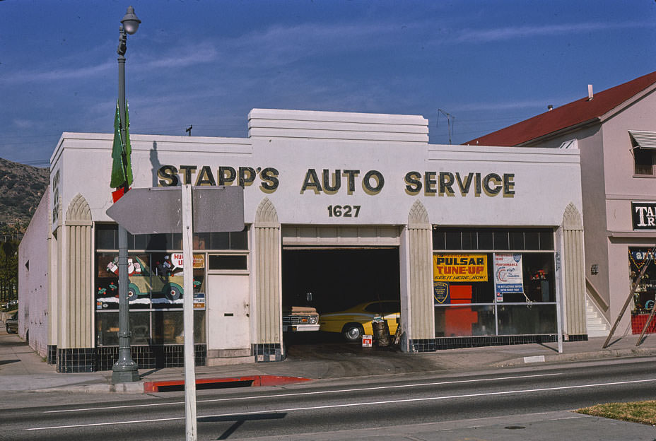 Stapp's Auto Service, 1627 Colorado Boulevard, Eagle Rock, Los Angeles, California, 1977