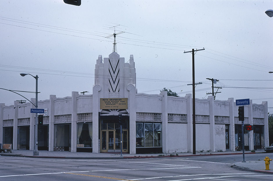 Ruth [i.e. Roth] Draperies, Beverly Boulevard, Los Angeles, California, 1978