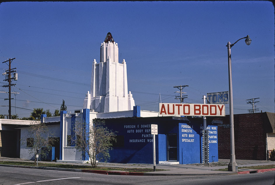 Tom's Auto Body, 7229 West Melrose, Los Angeles, California, 1977
