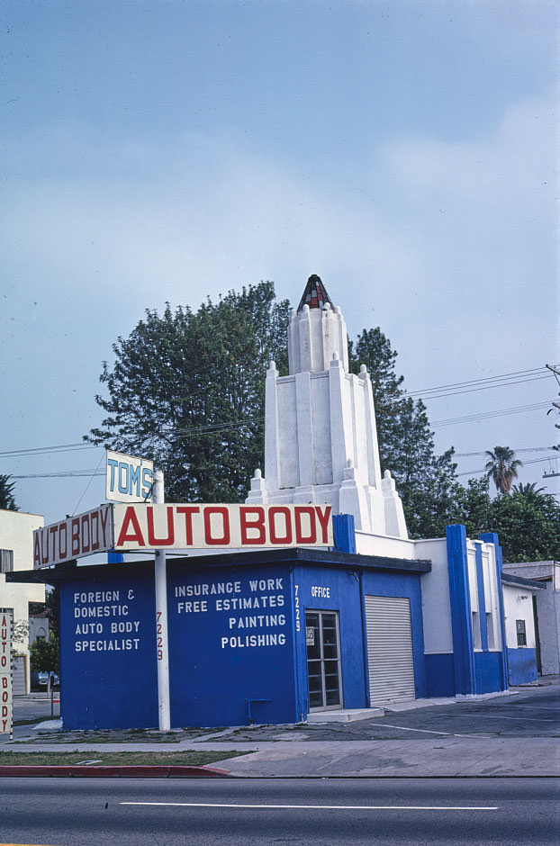 Old gas station, 7229 W. Melrose Ave., Los Angeles, California.