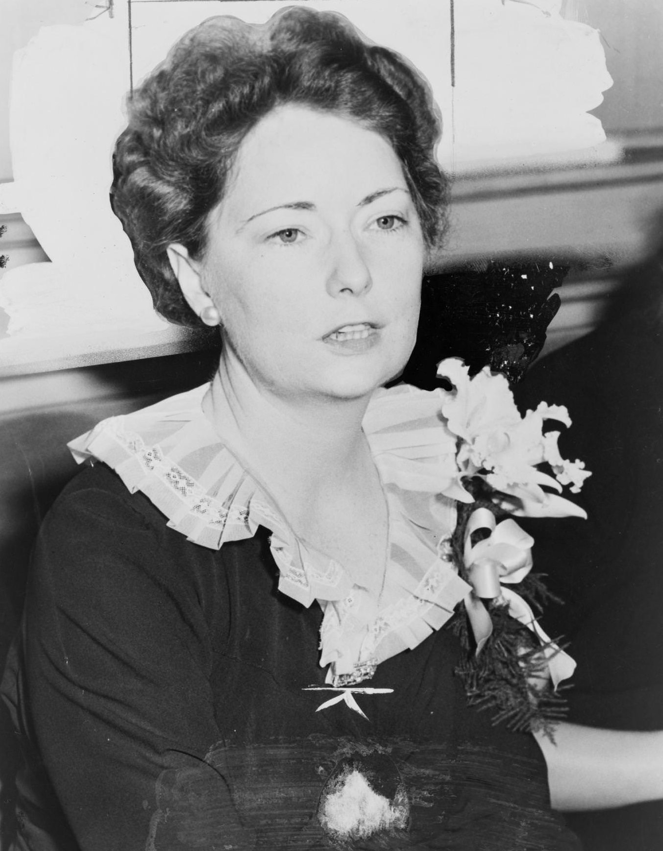 Margaret Mitchell at USS Atlanta Commissioning, 1941