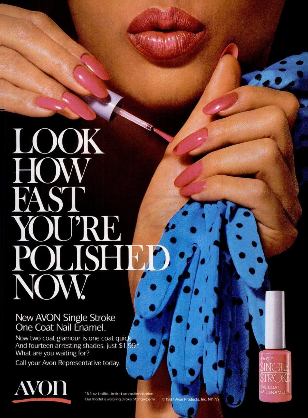 Avon – Look how fast you’re polished now, 1987.