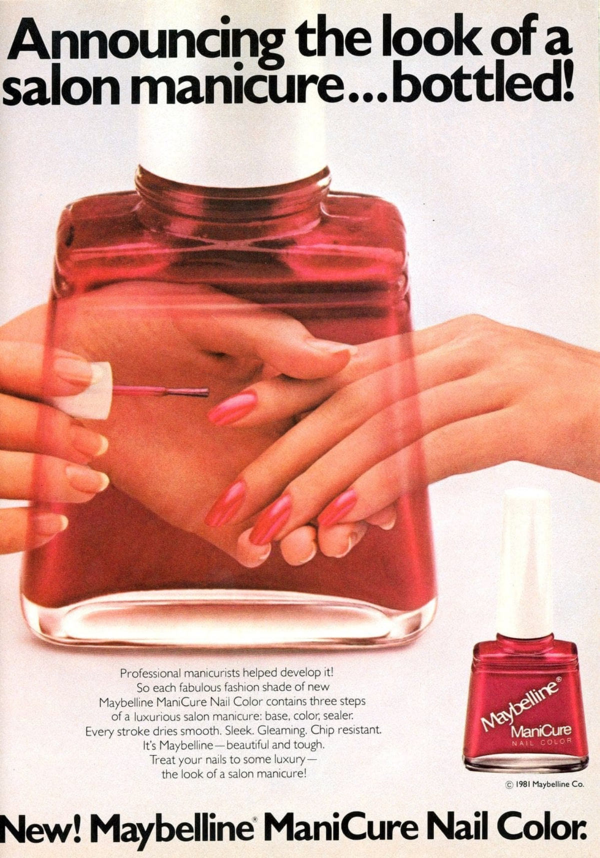 New! Maybelline ManiCure Nail Color, 1981.