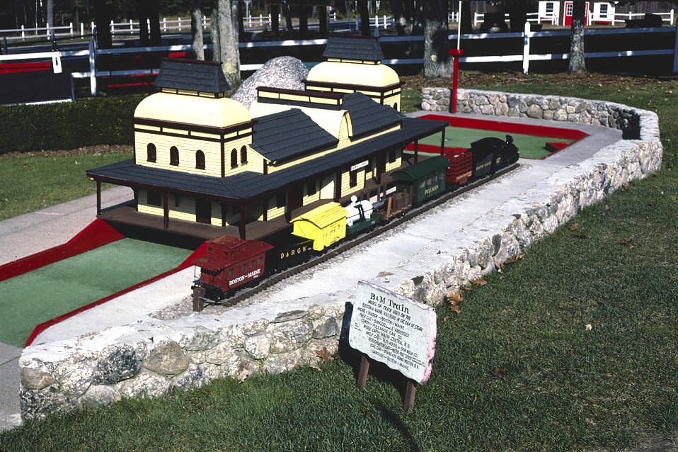 B and M Train, Funspot mini golf, Route 3, Weirs Beach, New Hampshire, 1988
