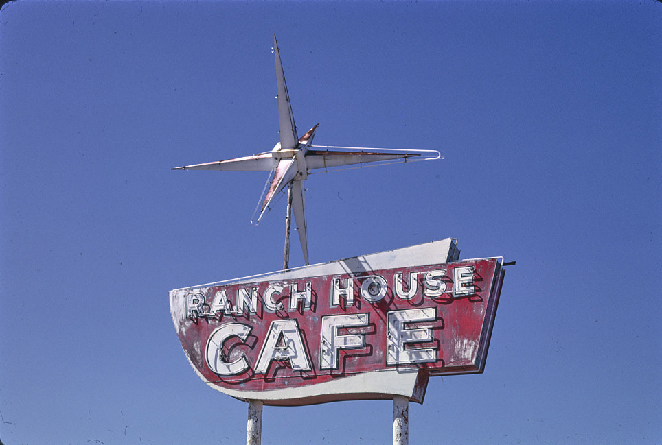 Ranch House Cafe sign, Route 285, Vaughn, New Mexico, 1992