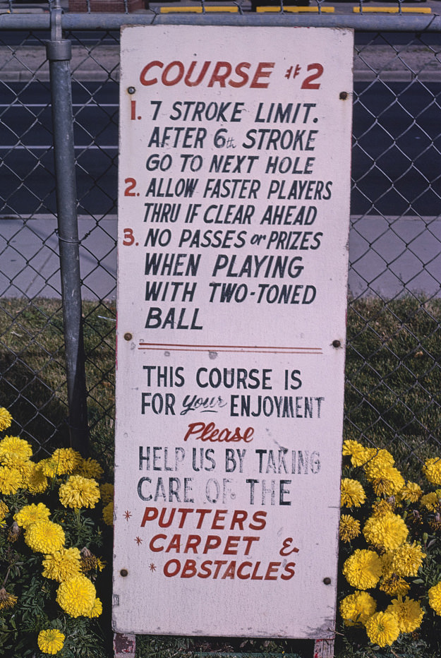 Rules, Leisure Twin Putt, Albuquerque, New Mexico, 1987