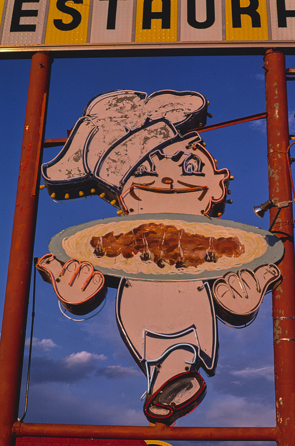 Dean's Restaurant sign, Tucumcari, New Mexico, 1987