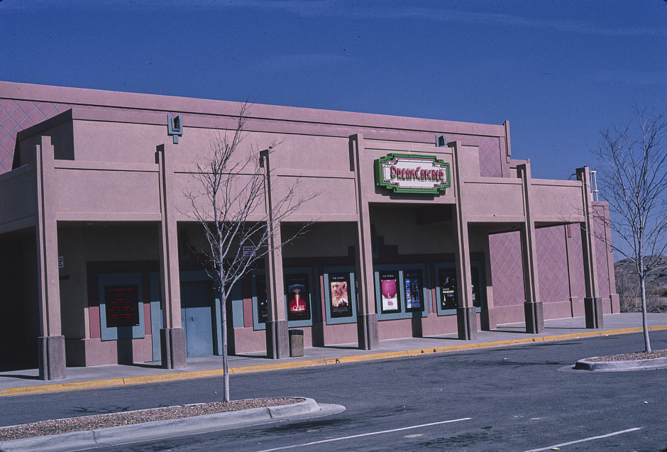 Dream Catcher Theater (a contemporary multiplex), angle 3, Route 285, Espanola, New Mexico, 1999