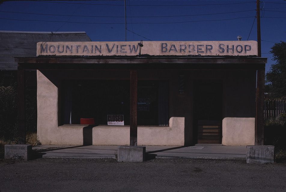 Mountain View Barber Shop, El Prado, New Mexico, 1981