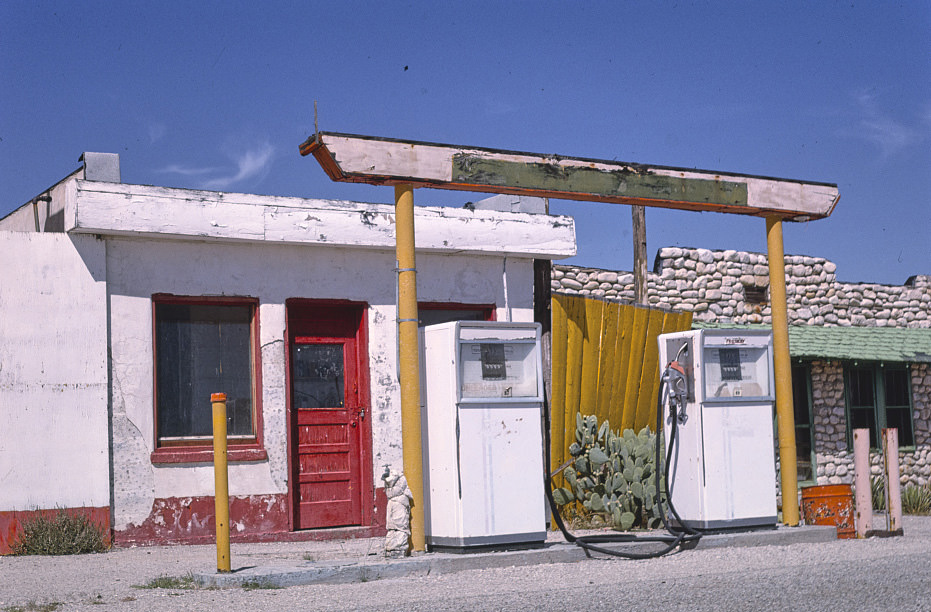 Apache Canyon Trading Post, gas station, Routes 62 & 180, Whites City, New Mexico, 1994