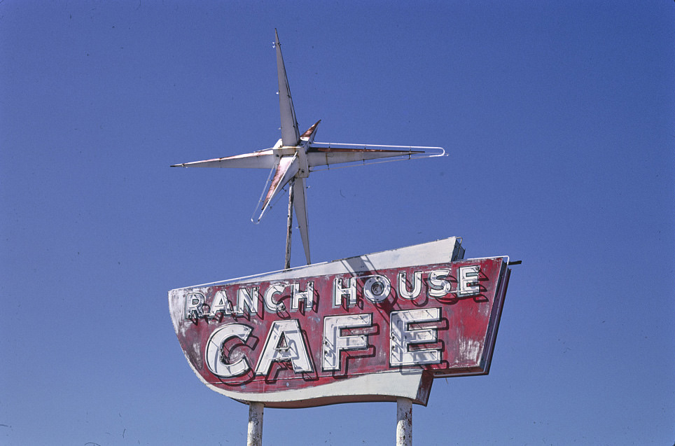 Ranch House Cafe sign, Route 285, Vaughn, New Mexico, 1991