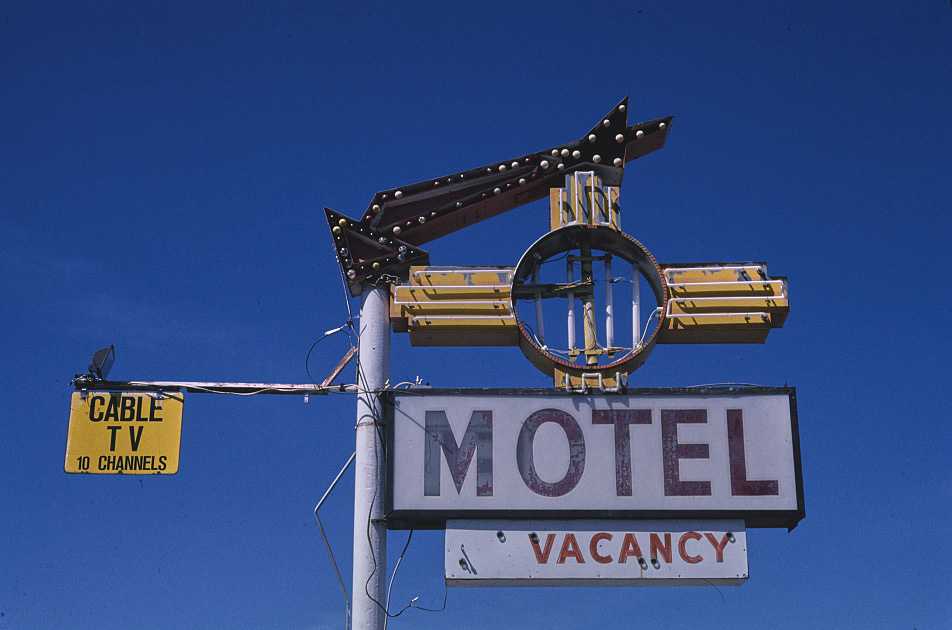 Old motel sign, Grants, New Mexico, 1997