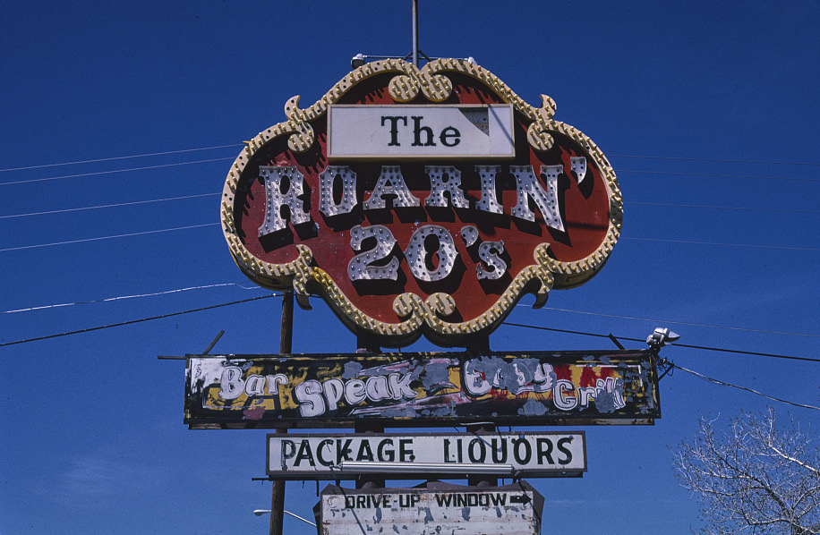 The Roaring 20's sign, Grants, New Mexico, 1997
