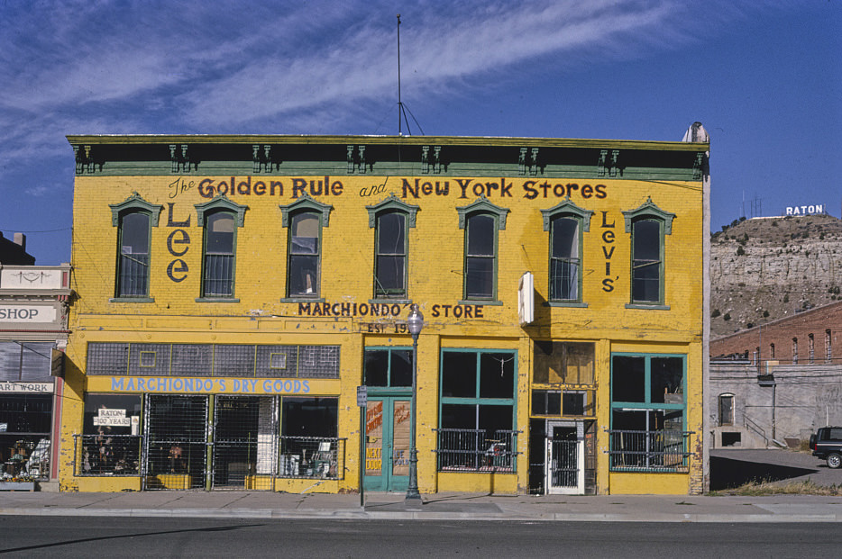 Golden Rule and New York Stores, South 1st Street, Raton, New Mexico, 1991
