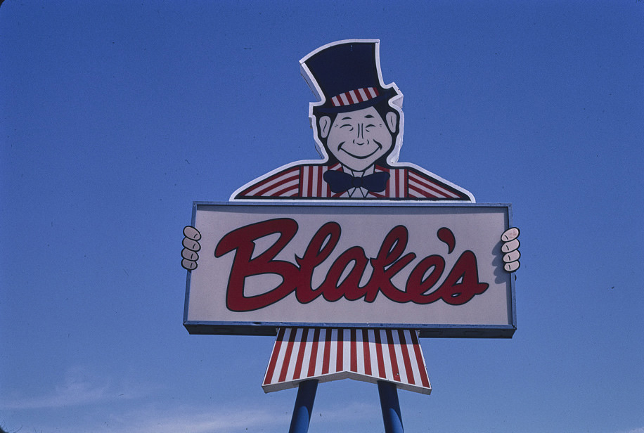 Blake's Restaurant sign, Las Cruces, New Mexico, 1991