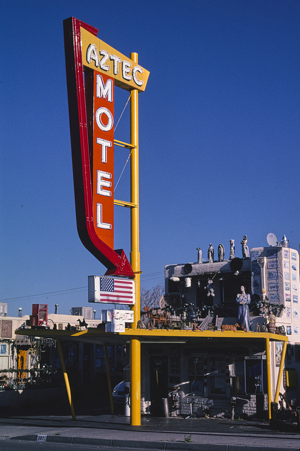 Aztec Motel, office and sign, Route 66, Albuquerque, New Mexico, 1994