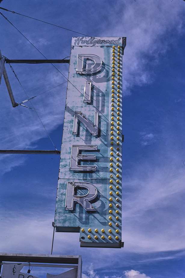 Hollywood Diner sign, Grants, New Mexico, 1985