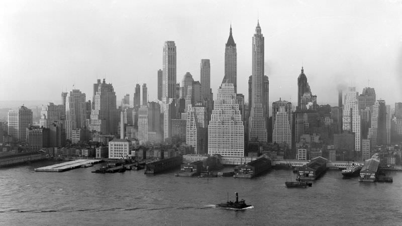 View from St. George Hotel, New York City, 1933