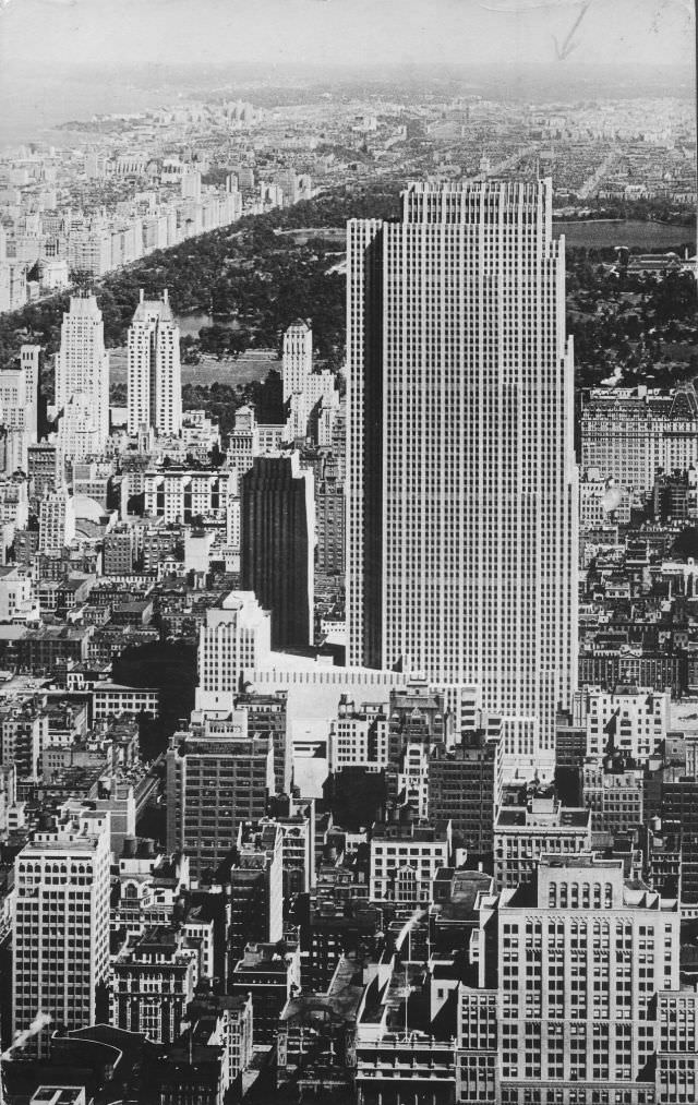 Rockefeller Center, from the south, New York, 1938